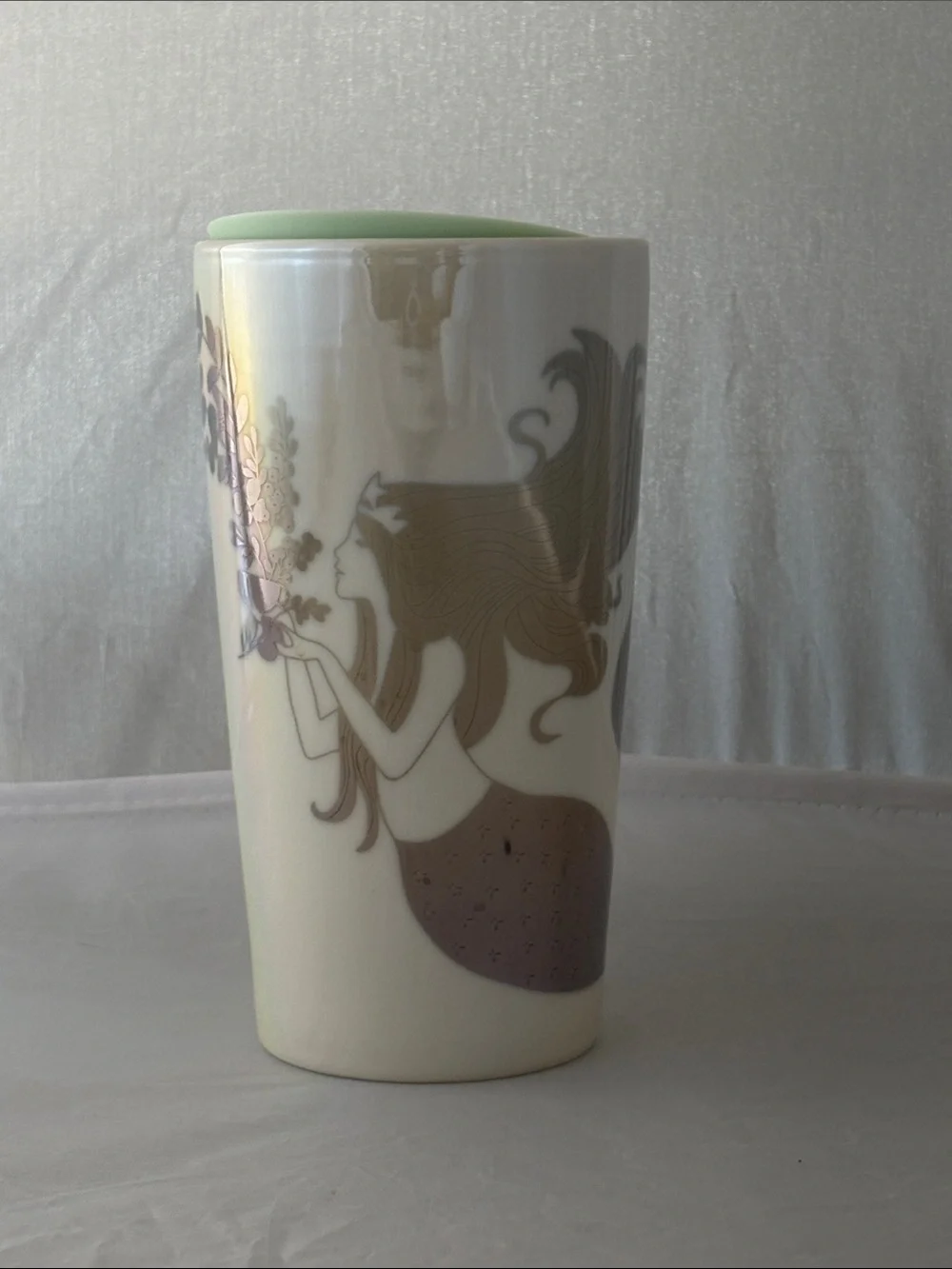 Starbucks Ceramic Mermaid Tumbler with Mint Lid